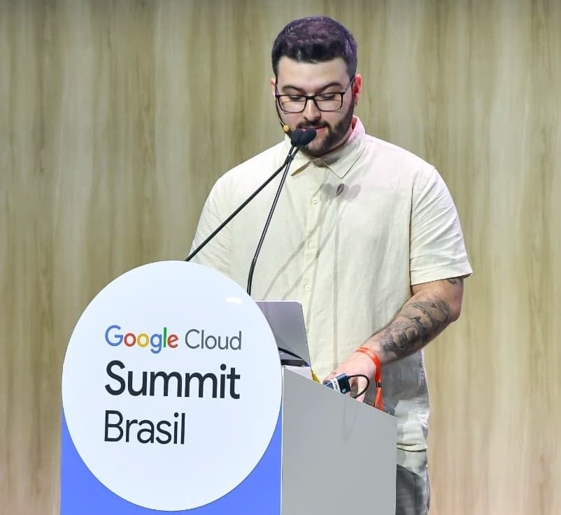 Foto de Denner Azevedo no Google Summit Brasil